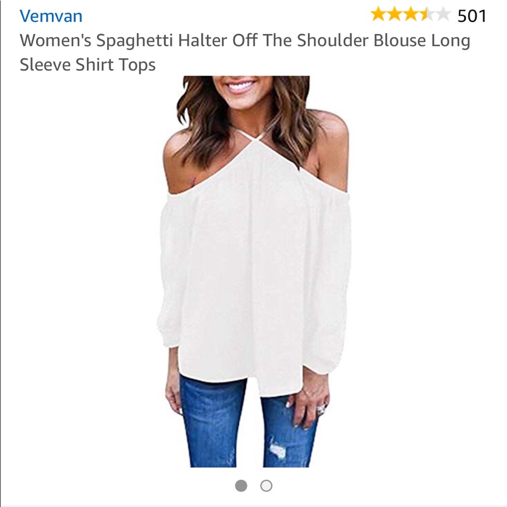 Women's Spaghetti Halter Off The Shoulder Blouse